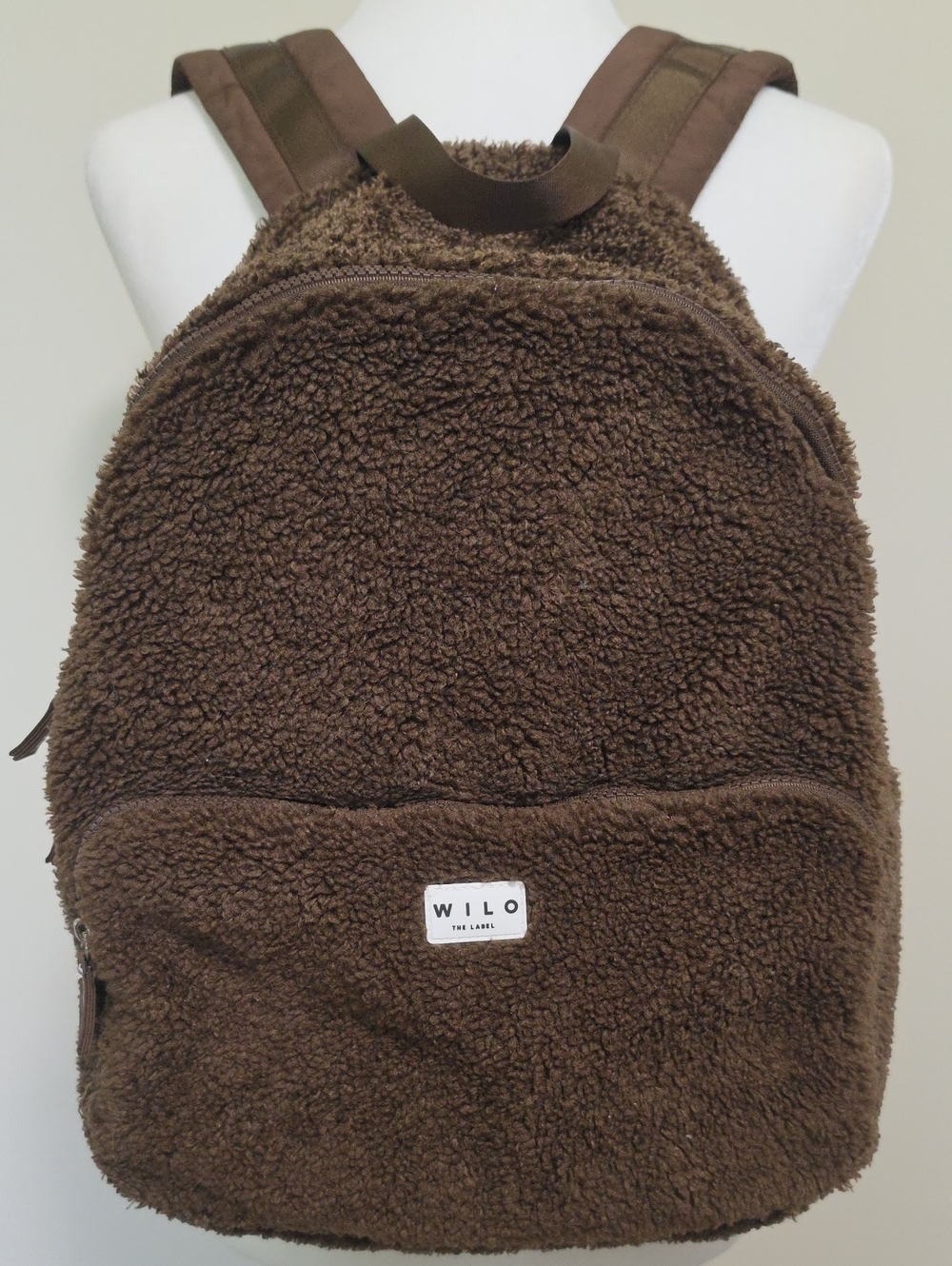 Wilo The Label Sherpa Teddy Backpack - Espresso Brown (Excellent Like New!)